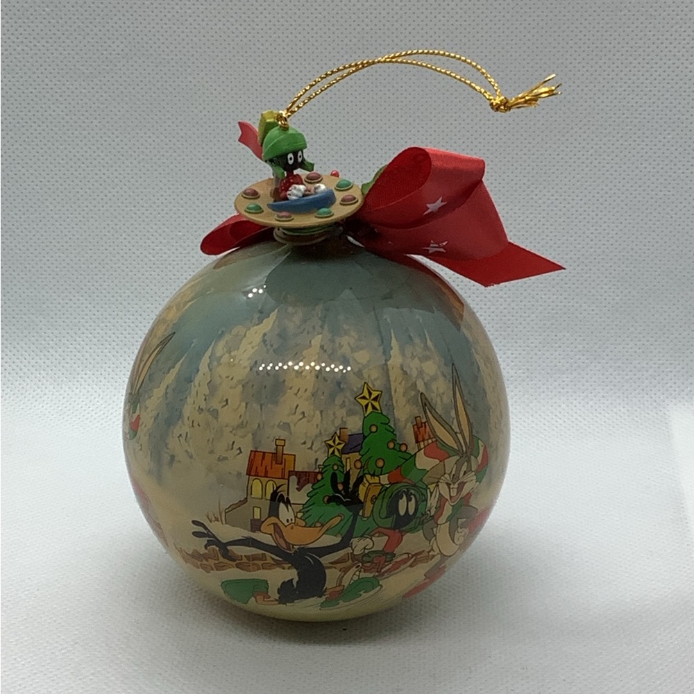 Vintage Looney Tunes Ornaments Tweety Marvin Taz Elmer Bugs Daffy 4 Balls 1995 - Picture 5 of 16